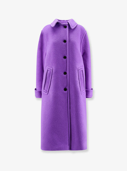 Gucci Compact Cashmere Wool Coat 40 New Magic Purple