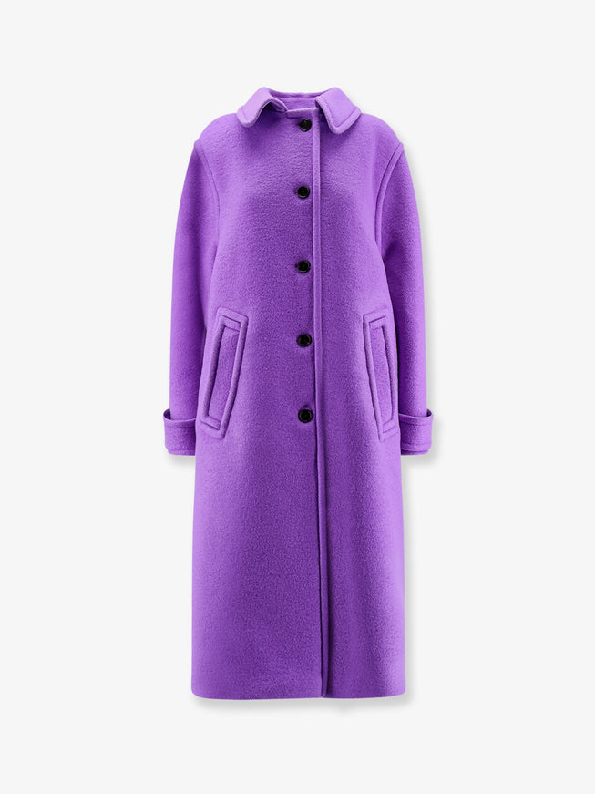 Gucci Compact Cashmere Wool Coat 40 New Magic Purple