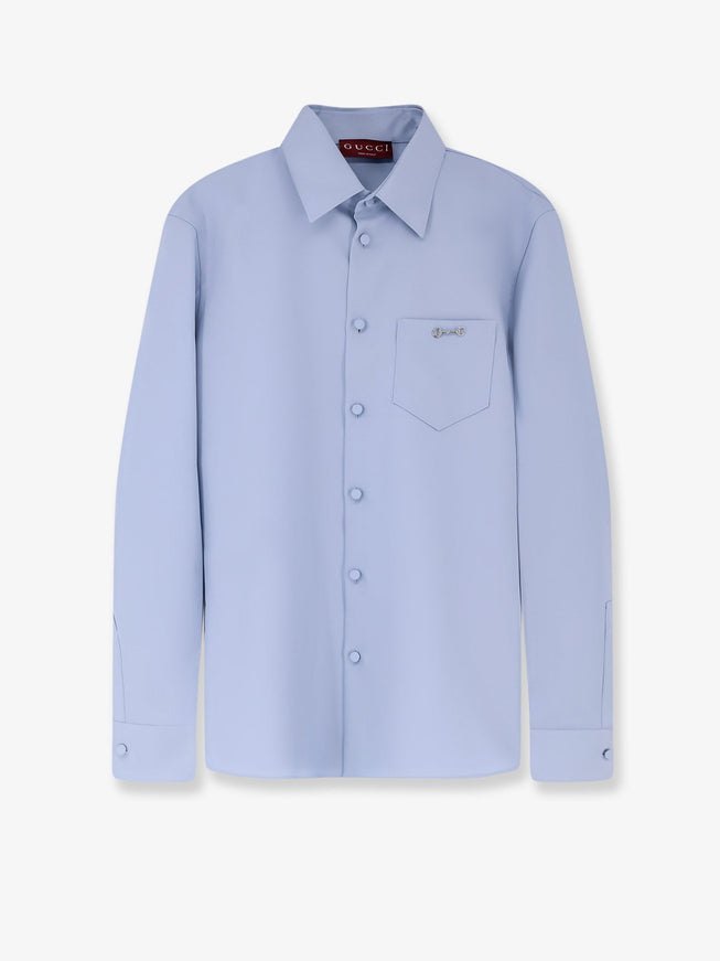 Gucci Shirt With Horsebit Detail Sky