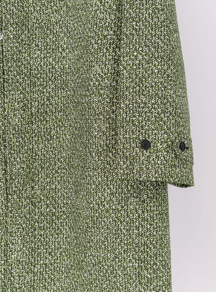 Gucci Double-Breasted Poplin Coat With Bouclé Print