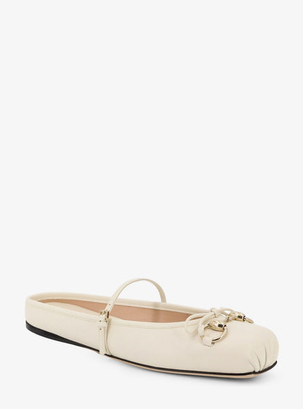Gucci Leather Ballerina Mules