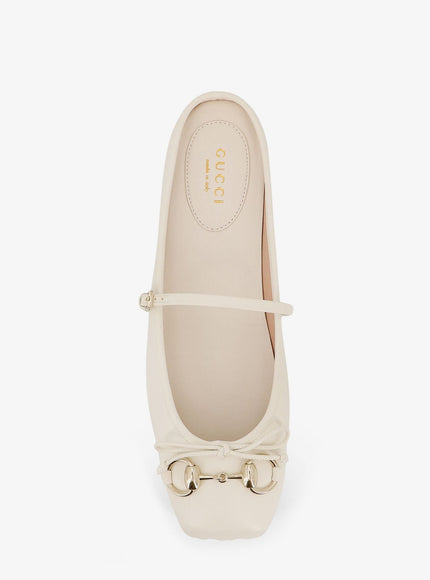 Gucci Leather Ballerina Mules