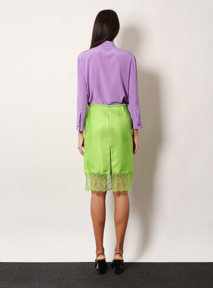Gucci Viscose Skirt With Floral Lace