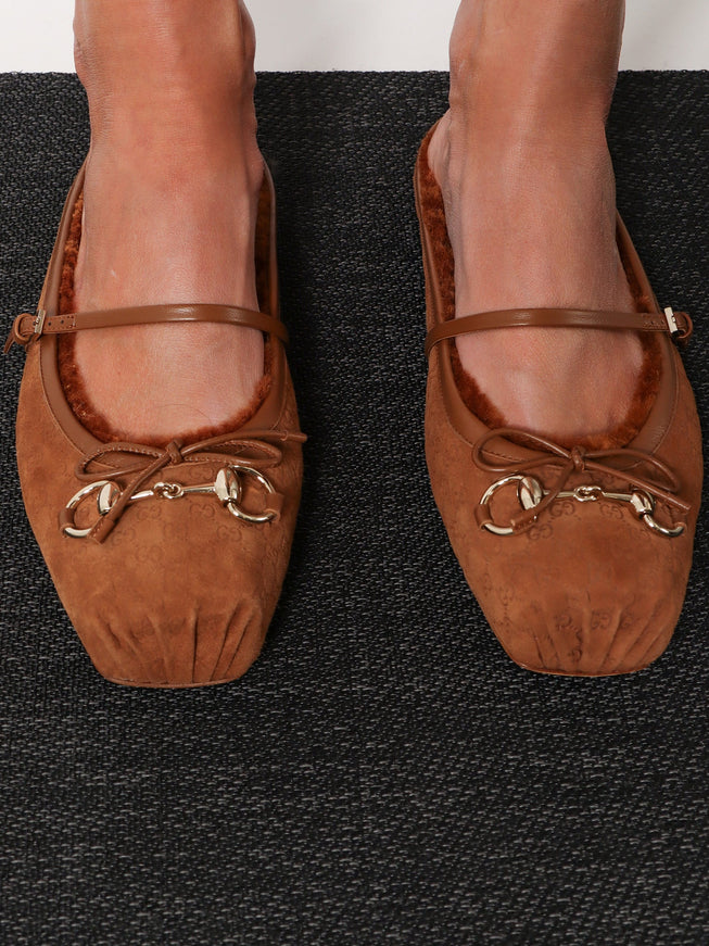 Gucci Gg Suede Sabot