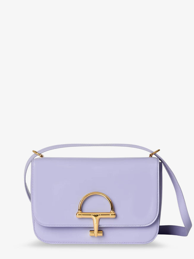 Gucci Siena Leather Shoulder Bag With Iconic Metal Horsebit Uni Lapis