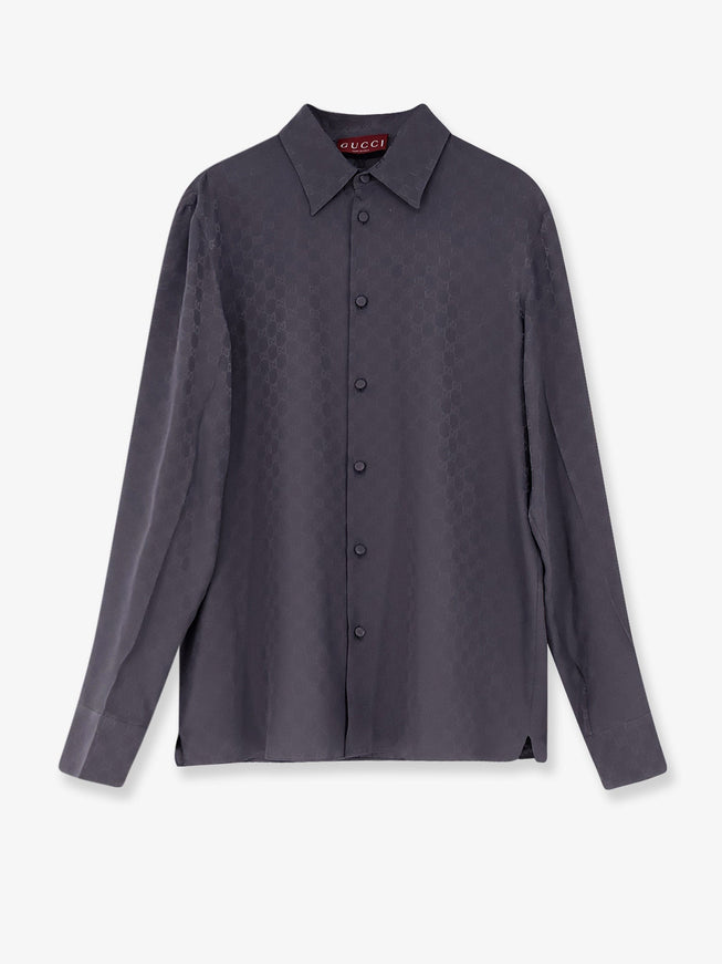Gucci Gg Jacquard Silk Shirt Rock