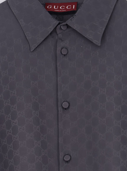 Gucci Gg Jacquard Silk Shirt