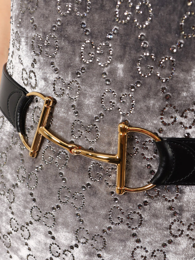 Gucci Leather Belt With Maxi Metal Horsebit