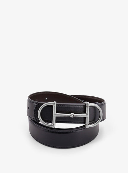 Gucci Leather Belt With Metal Horsebit Buckle