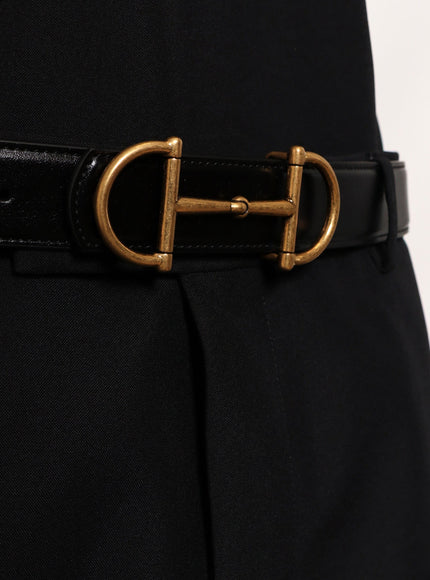 Gucci Leather Belt With Metal Horsebit Buckle