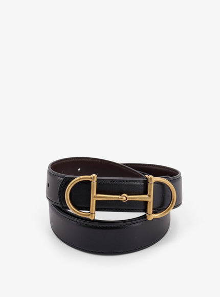 Gucci Leather Belt With Metal Horsebit Buckle