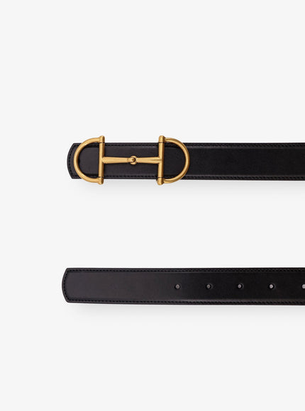 Gucci Leather Belt With Metal Horsebit Buckle
