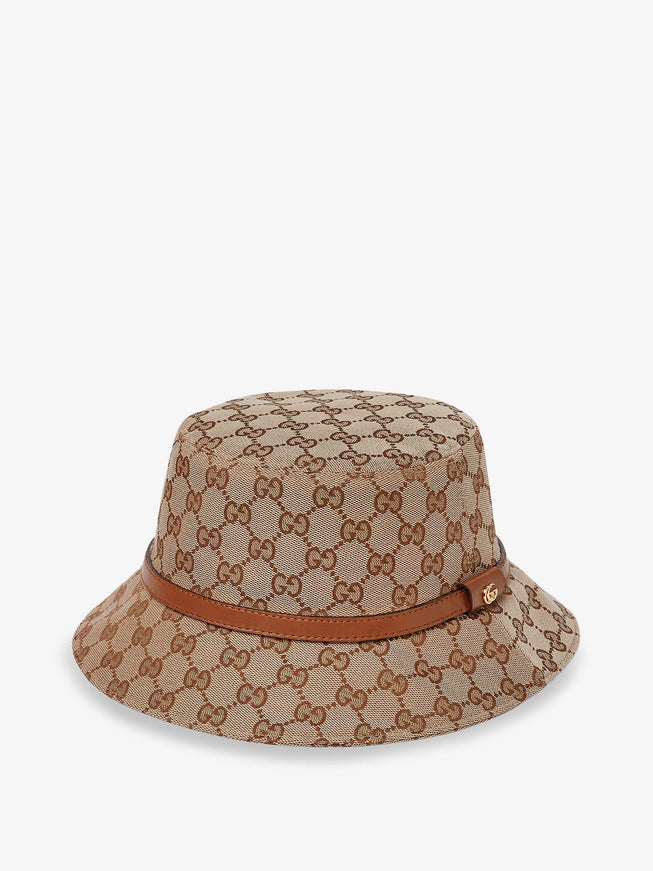 Gucci Gg Supreme Fabric Hat Beige Light Brown
