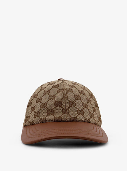 Gucci Gg Supreme Fabric Baseball Hat Beige Light Brown