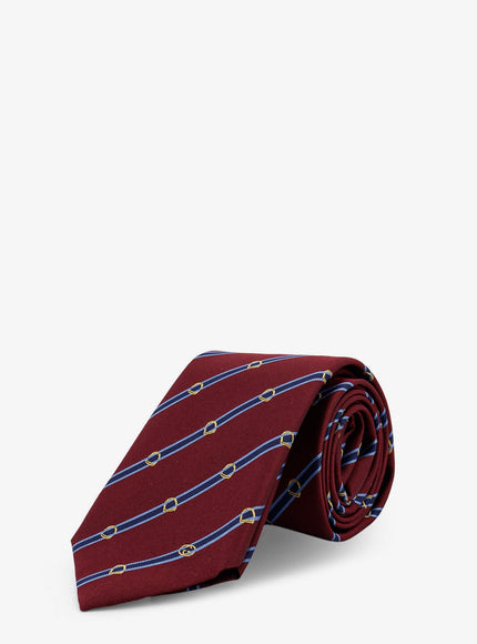 Gucci Jacquard Silk Tie Uni Bordeaux Sky Blue