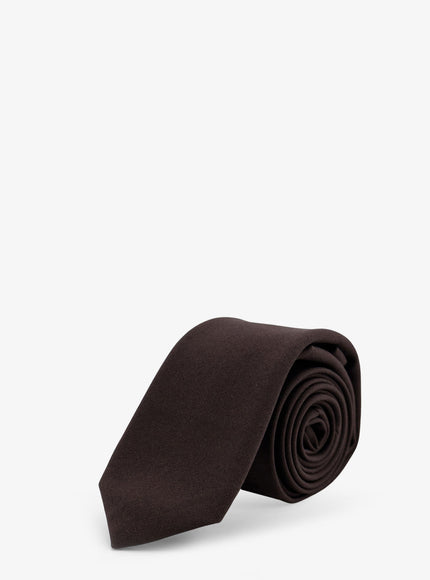 Gucci Tie With Logo Label Uni Coffee