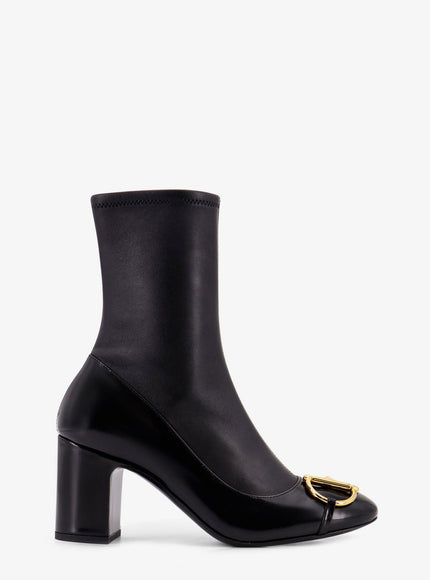 Gucci Leather Boots With Metal Horsebit Black Black