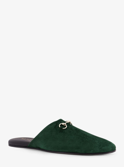 Gucci Suede Sabot With Horsebit