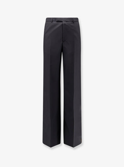 Gucci Trousers With Gucci Embroidery Black