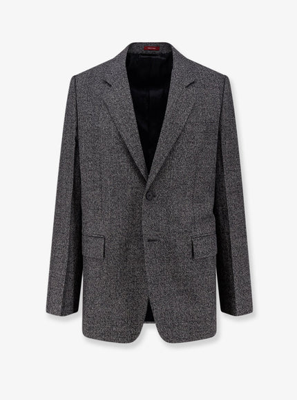 Gucci Mouliné Wool Blazer Black White