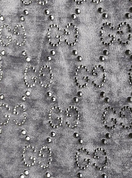 Gucci Stretch Chenille Jumpsuit With All-Over Crystals