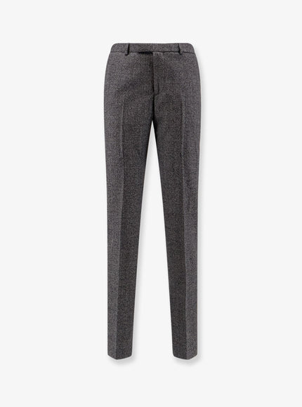 Gucci Mouliné Wool Trousers Black White