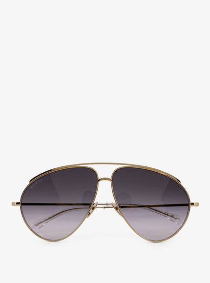 Gucci Metal Sunglasses Uni Gold-Gold-Grey