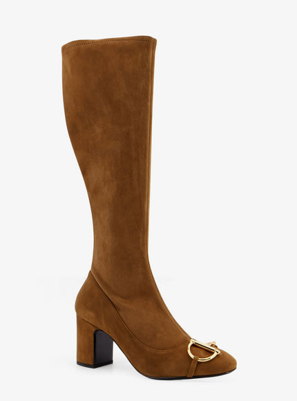 Gucci Suede Boots With Metal Horsebit