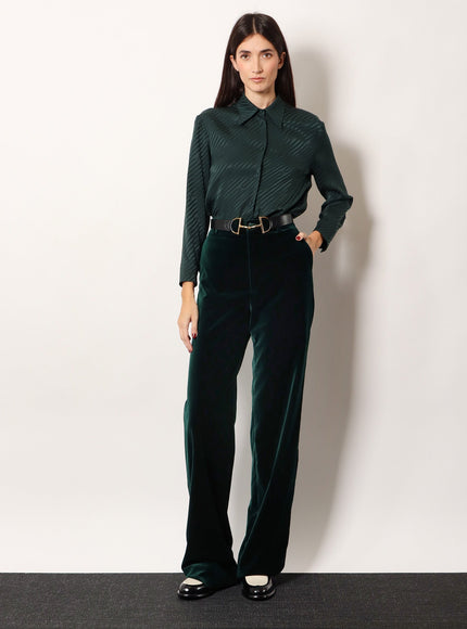 Gucci Silk Shirt With Diagonal Motif