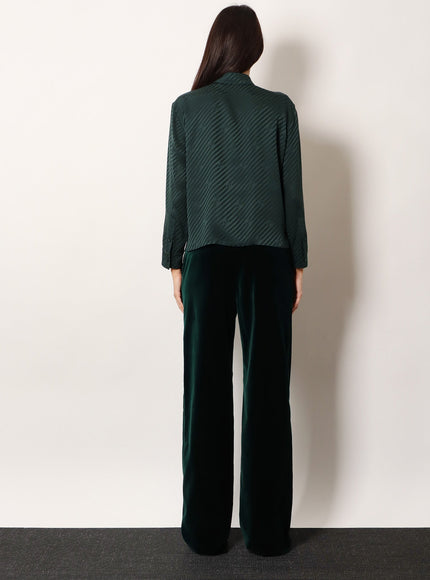 Gucci Silk Shirt With Diagonal Motif