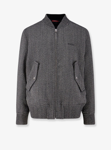 Gucci Reversible Wool And Nylon Jacket White Black