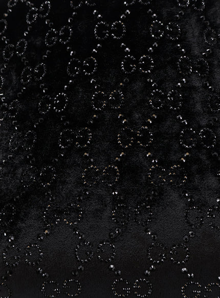 Gucci Chenille Top With All-Over Crystal Gg Motif