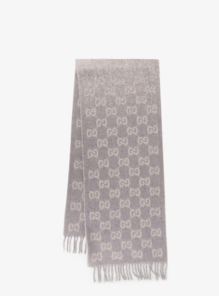 Gucci Wool And Alpaca Blend Scarf Uni White
