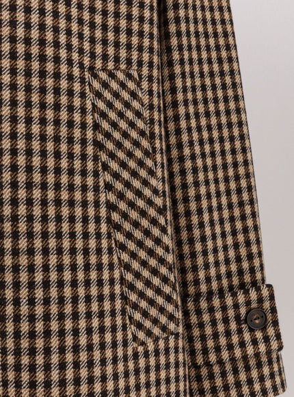 Hevo Baia Del Monaco Madras Wool Blend Coat