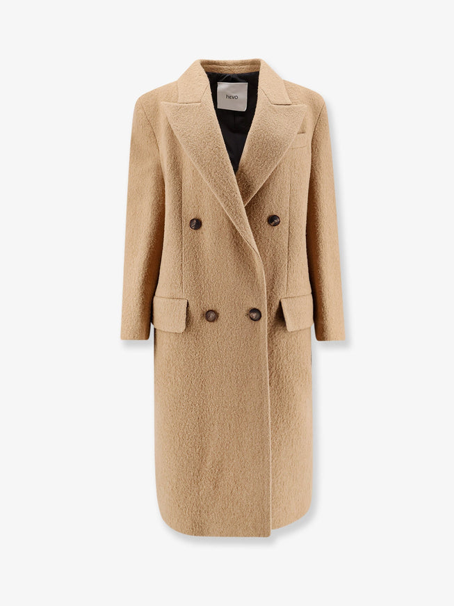 Hevo Lucugnano Virgin Wool Coat Camel