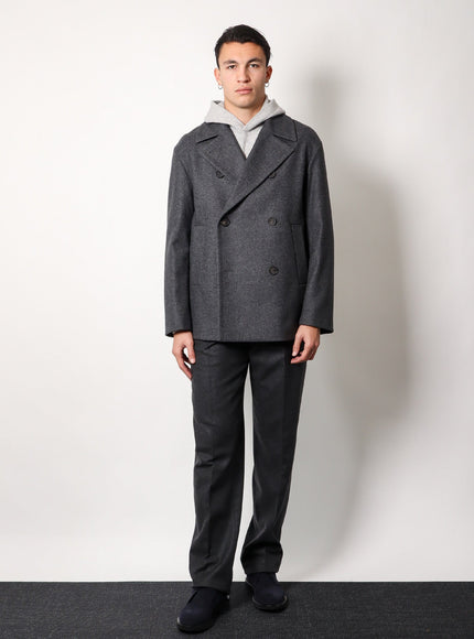 Hevo Double-Breasted Virgin Wool Blend Coat