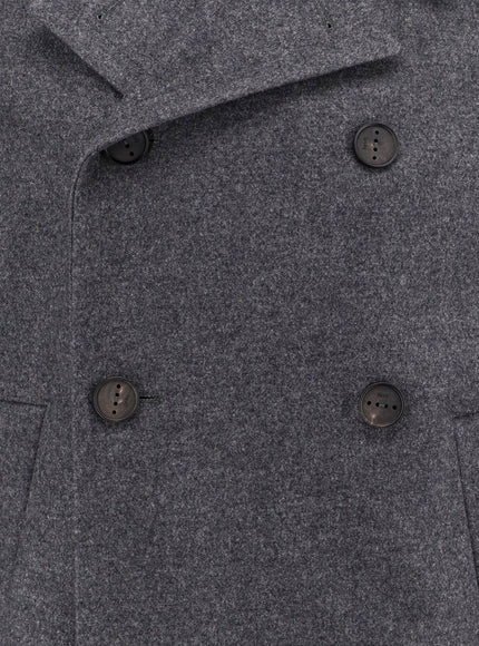 Hevo Double-Breasted Virgin Wool Blend Coat