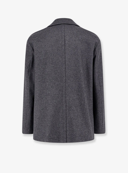 Hevo Double-Breasted Virgin Wool Blend Coat