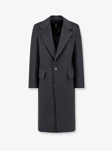 Hevo Cashmere Coat With Satin Lining Grigio