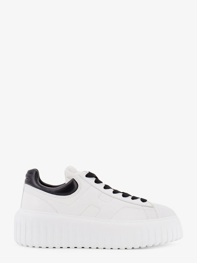 Hogan H-Stripes Low-Top Leather Sneakers Bianco Nero