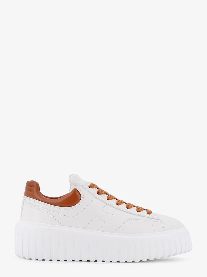 Hogan H-Stripes Low-Top Leather Sneakers Bianco Cuoio