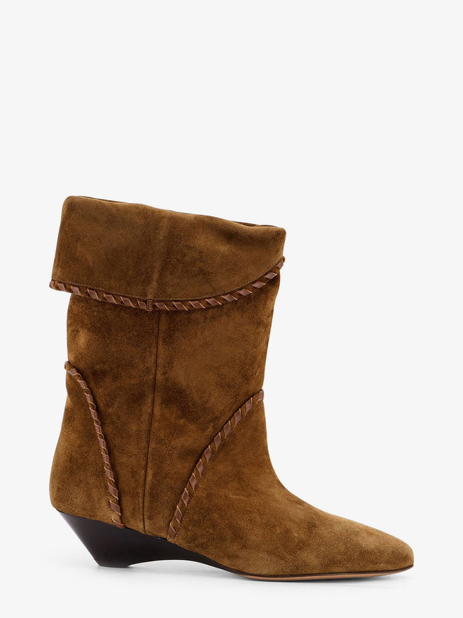 Isabel Marant Edoa Suede Ankle Boots Light Bronze