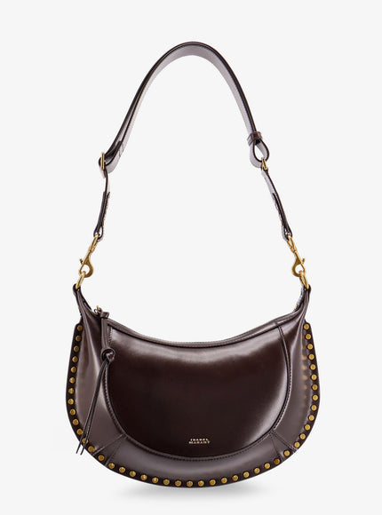 Isabel Marant Naoko Leather Crossbody Bag Uni Chocolate