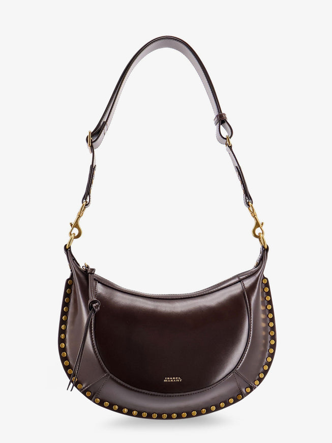 Isabel Marant Naoko Leather Crossbody Bag Uni Chocolate