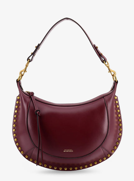 Isabel Marant Naoko Leather Crossbody Bag Uni Burgundy