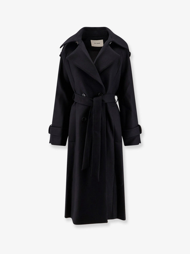 Ivy Oak Caroline Oversize Responsible Virgin Wool Blend Coat Black