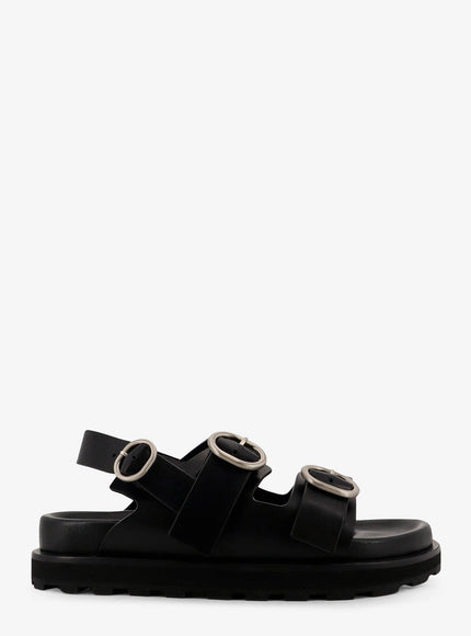 Jil Sander Leather Sandals Nero
