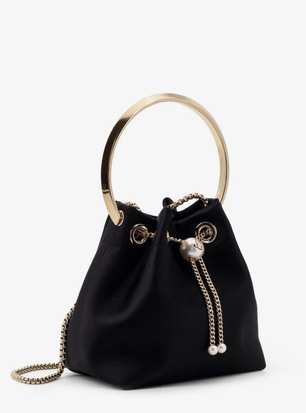 Jimmy Choo Bonbon Mirrored Fabric Bucket Bag