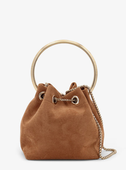 Jimmy Choo Bonbon Mirrored Fabric Bucket Bag