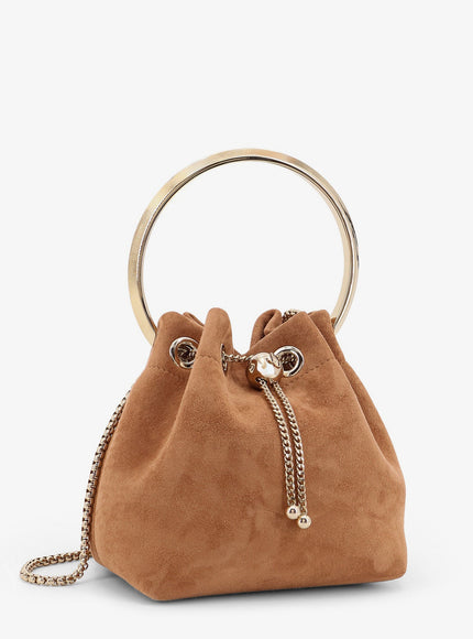 Jimmy Choo Bonbon Mirrored Fabric Bucket Bag